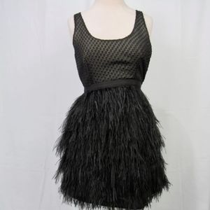 Cooperative Ostrich Feather Cocktail Dress